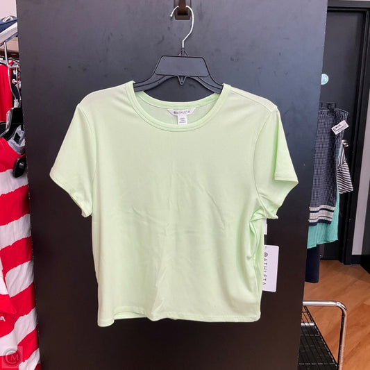 Athletic Top Short Sleeve By Athleta In Green, Size: Xl