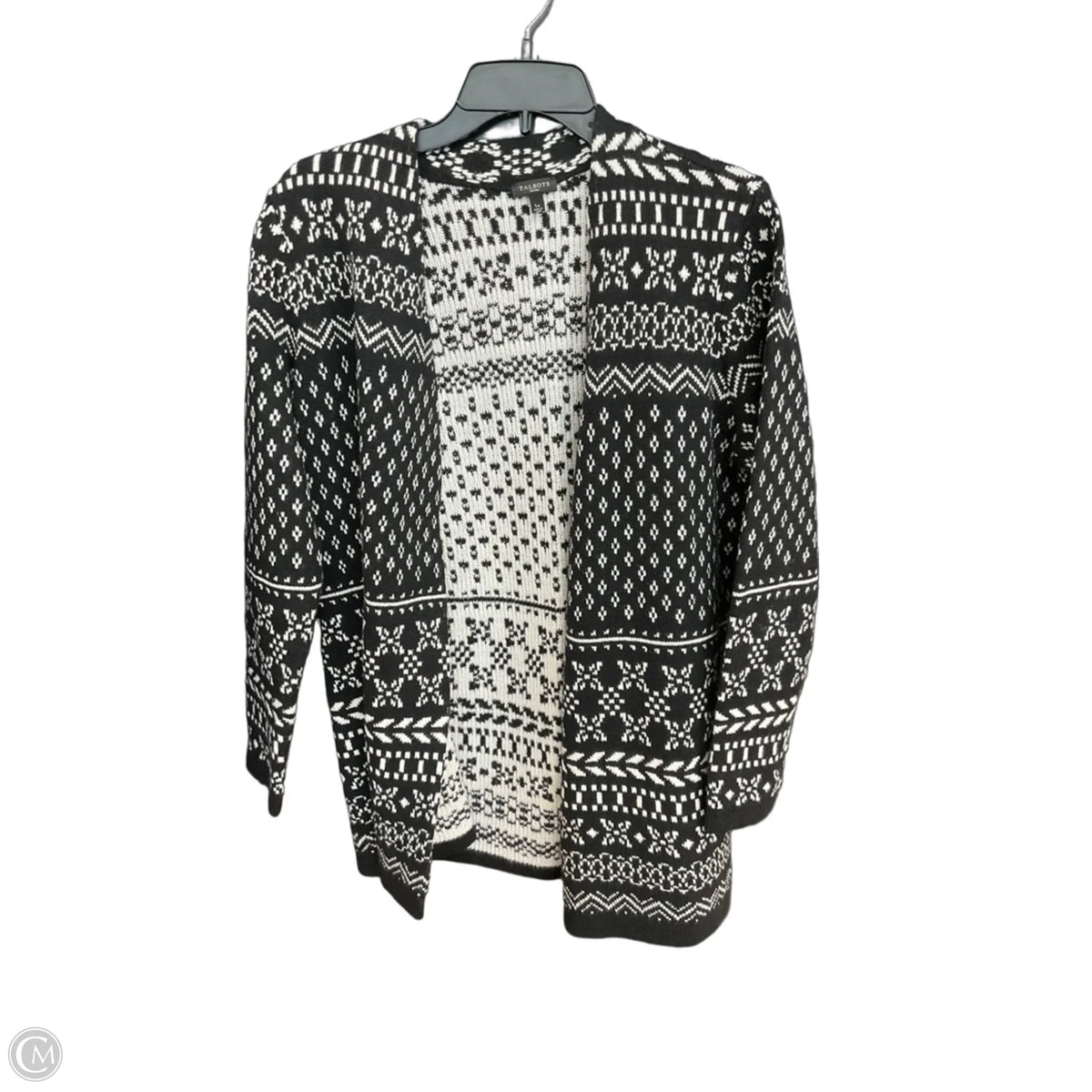 Cardigan By Talbots In Black & White, Size: Lp