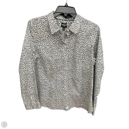 Blouse Long Sleeve By Talbots In Animal Print, Size: Xlp
