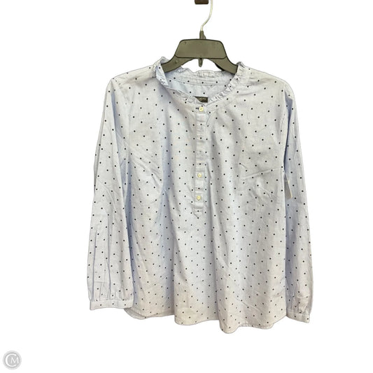 Top Long Sleeve By Talbots In Blue, Size: Xlp