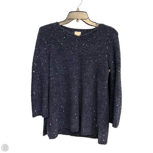Sweater By Chicos In Navy, Size: M
