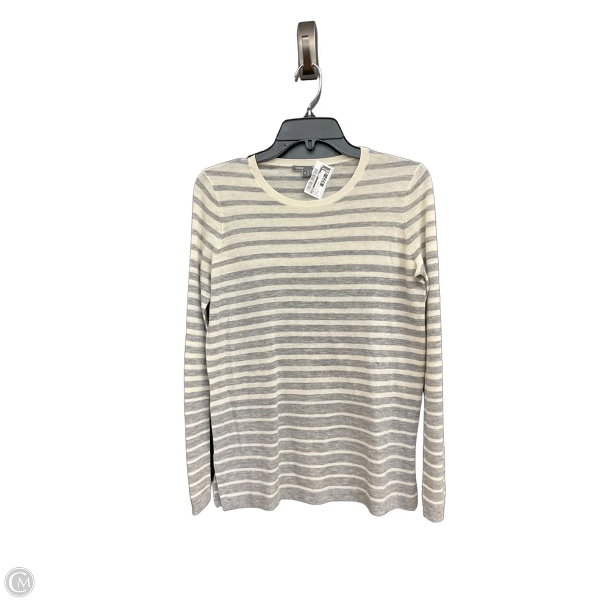 Top Long Sleeve By Vince In Striped Pattern, Size: S