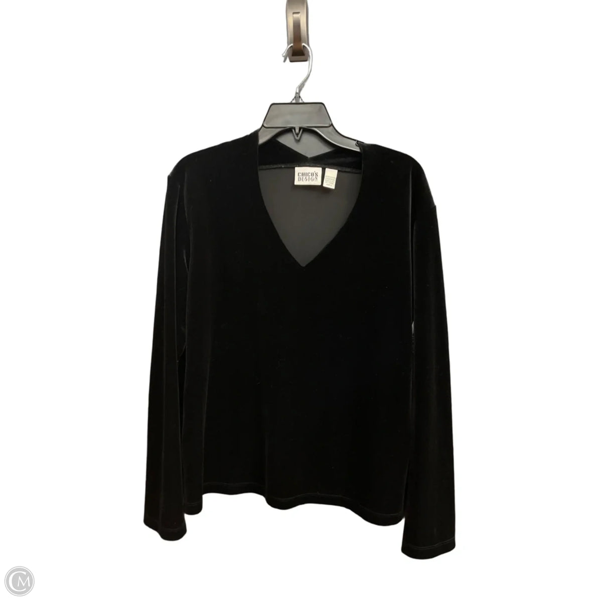 Top Long Sleeve By Chicos In Black, Size: L