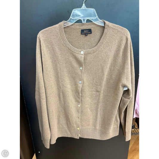 Cardigan By Quince In Tan, Size: Xl
