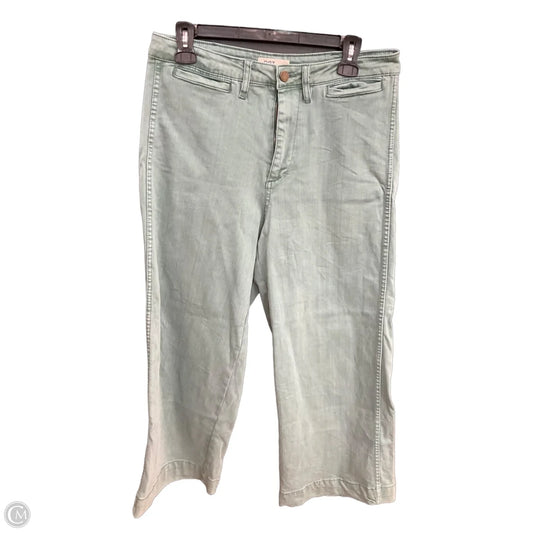 Jeans Wide Leg By Oat In Green Denim, Size: 10