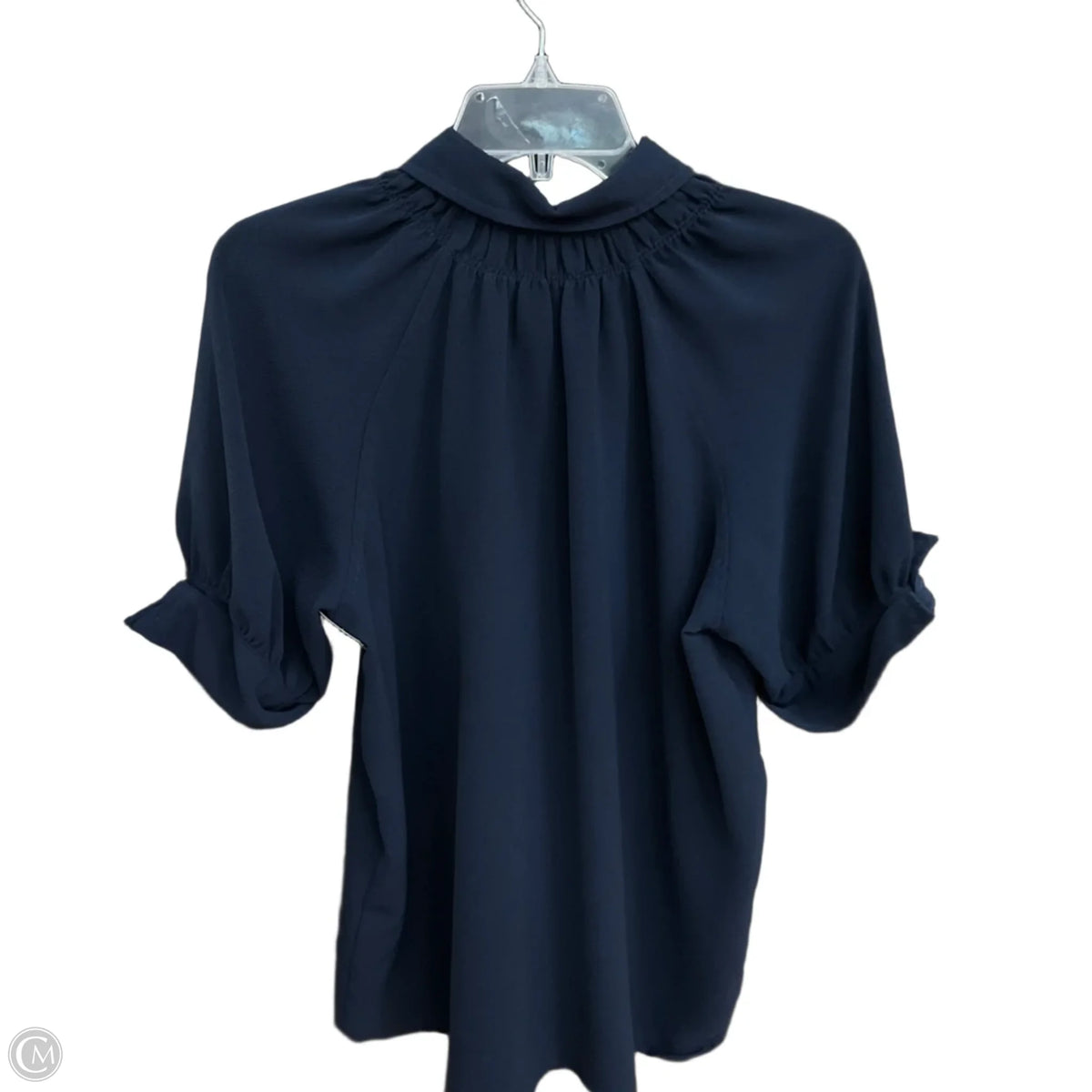 Top Short Sleeve By Max Studio In Navy, Size: L
