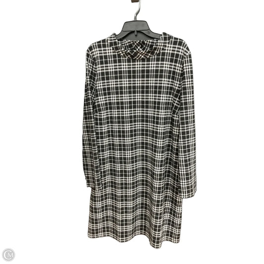 Dress Casual Midi By Talbots In Black & White, Size: Xl