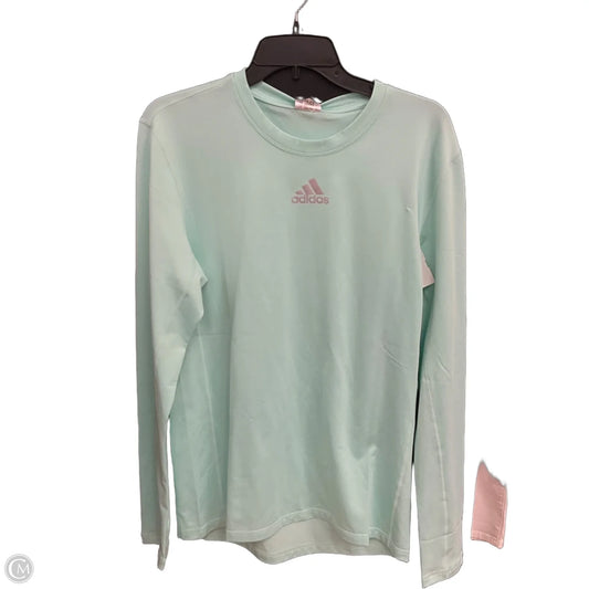 Athletic Top Long Sleeve Crewneck By Adidas In Blue, Size: L