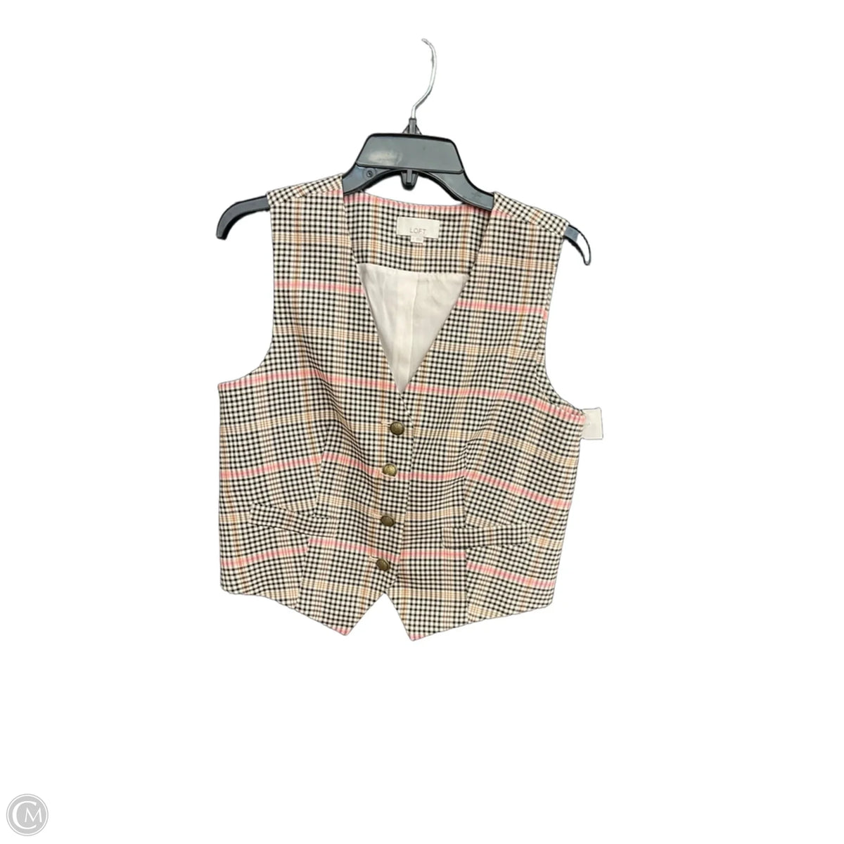 Vest Other By Loft In Plaid Pattern, Size: S