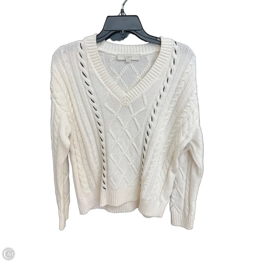 Sweater By Loft In Cream, Size: Xs