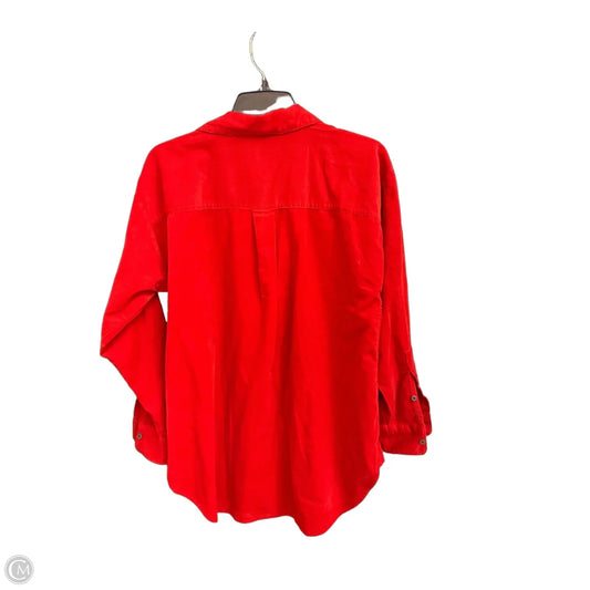 Blouse Long Sleeve By Loft In Red, Size: M