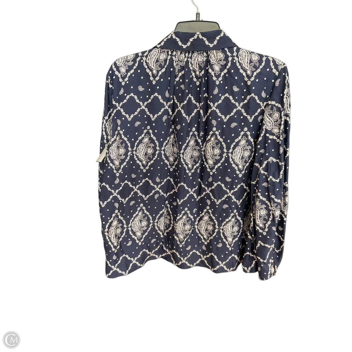 Blouse Long Sleeve By Loft In Blue, Size: M
