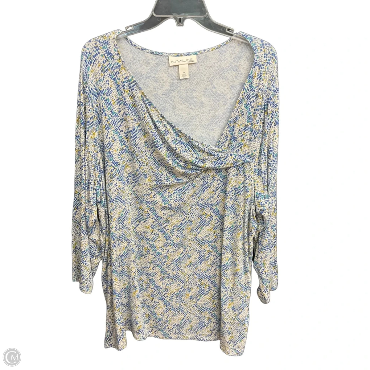 Top Long Sleeve By Emaline In Blue, Size: 2x