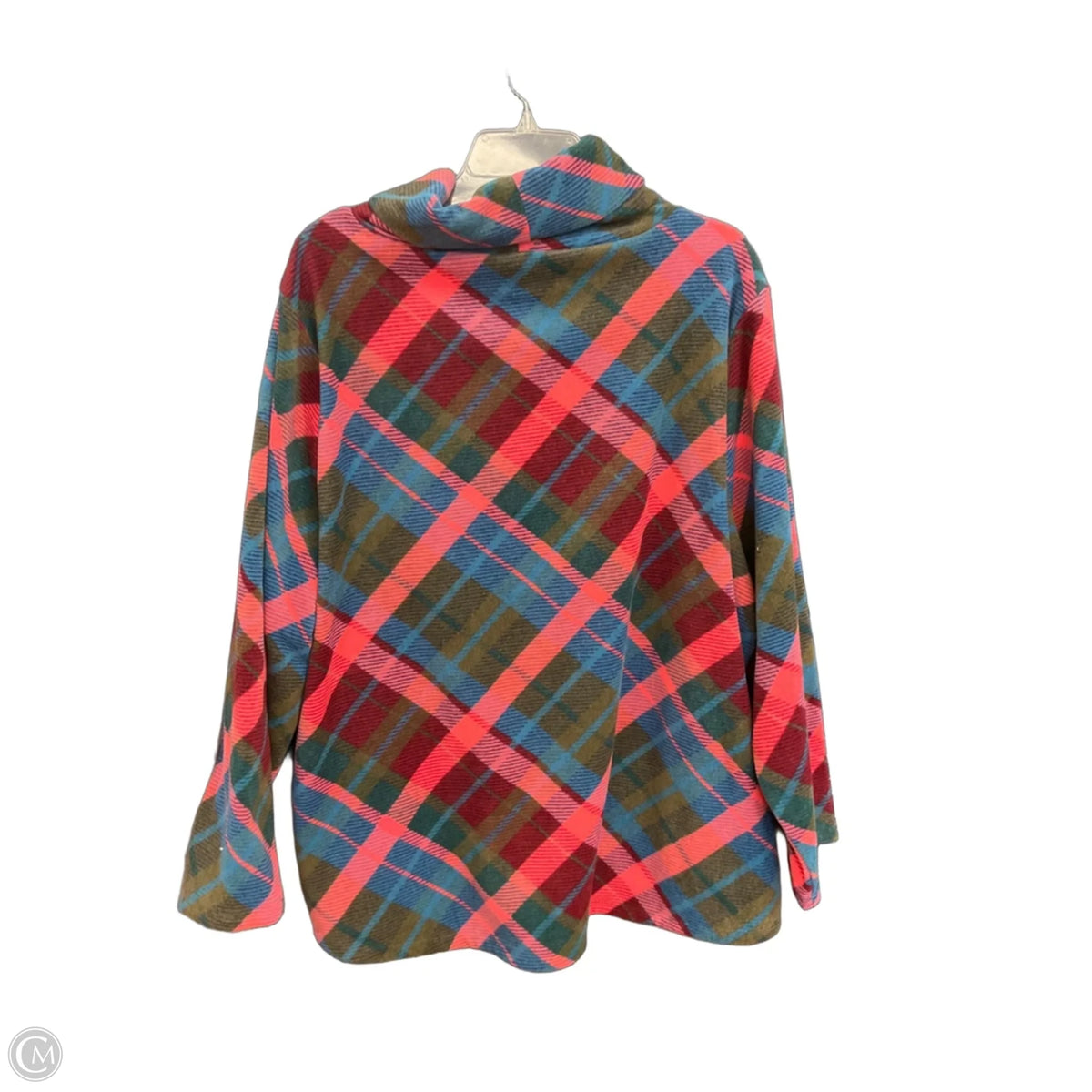 Top Long Sleeve By Talbots In Plaid Pattern, Size: 3x