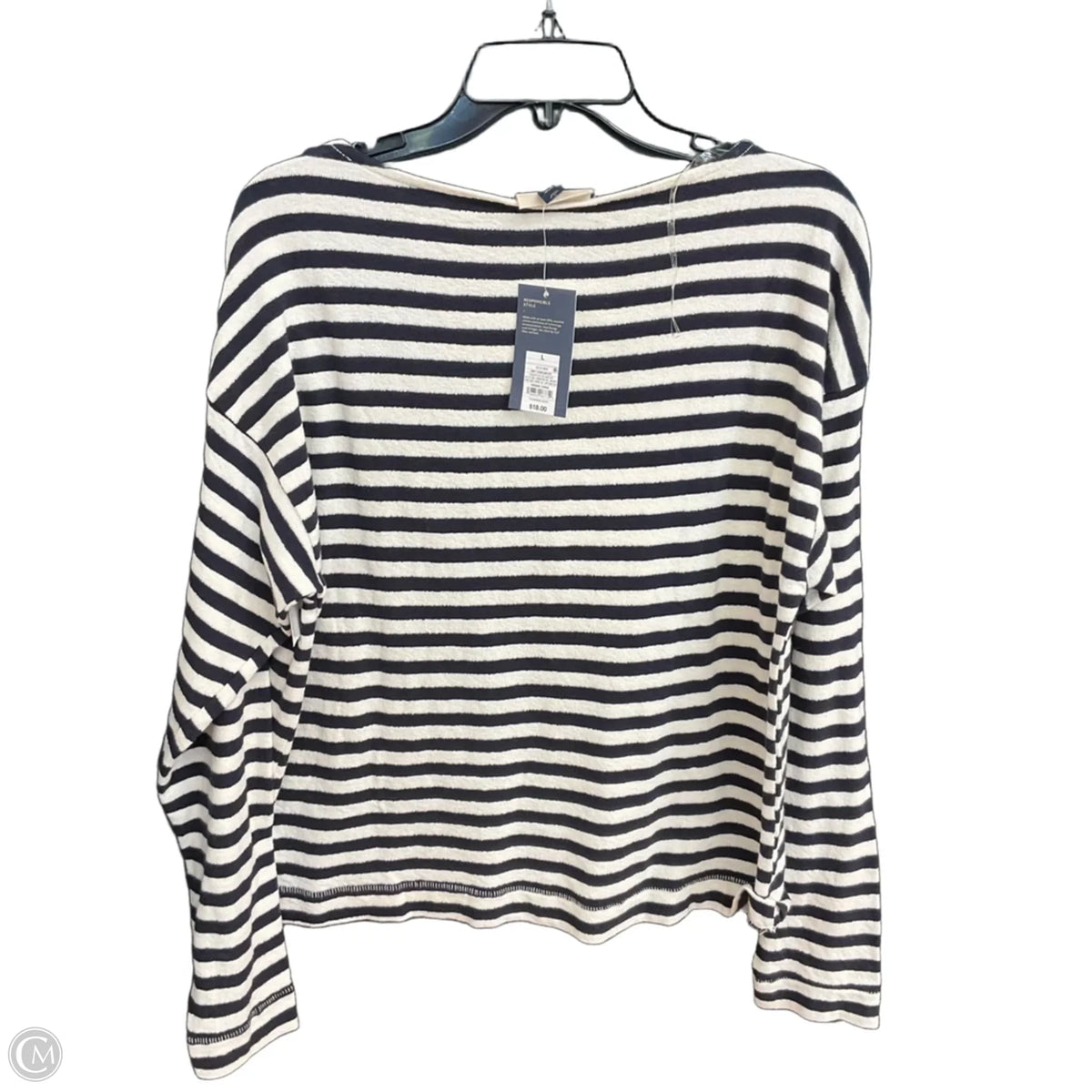 Top Long Sleeve By Universal Thread In Striped Pattern, Size: L