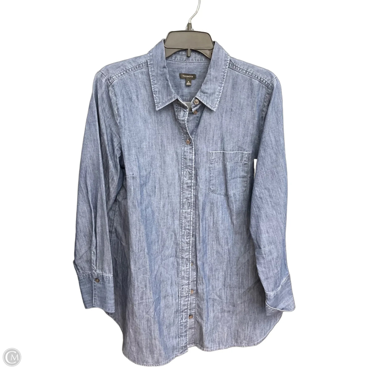 Blouse Long Sleeve By Talbots In Blue, Size: M
