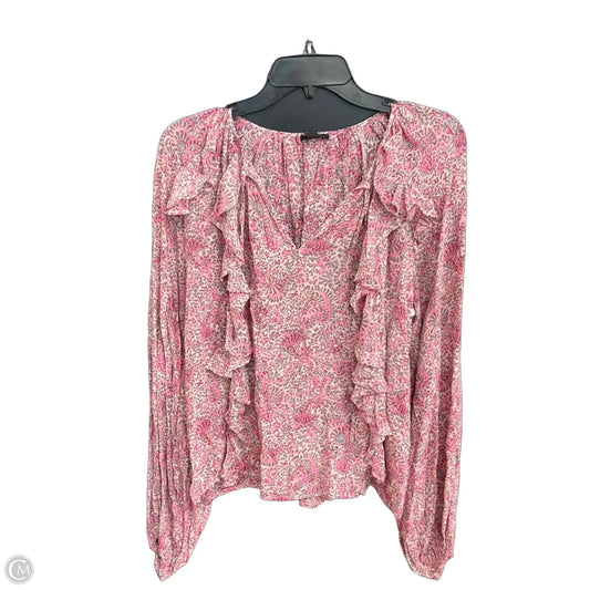 Top Long Sleeve By Ann Taylor In Pink, Size: Xs