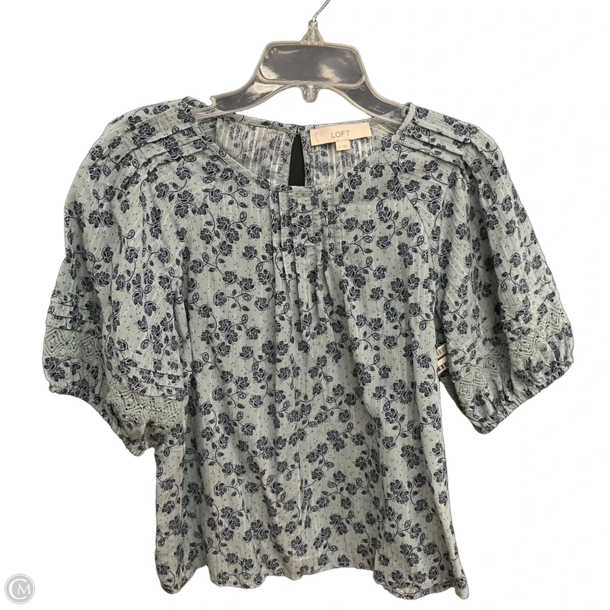 Top Short Sleeve By Loft In Blue, Size: S