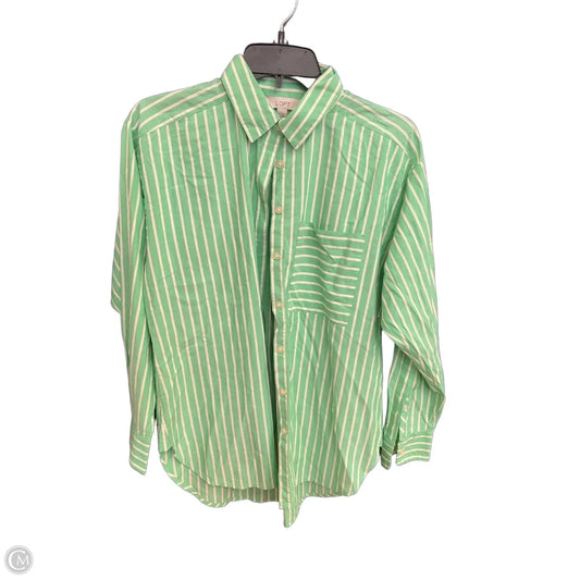 Blouse Long Sleeve By Loft In Green, Size: Xs