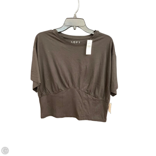 Top Short Sleeve By Loft In Black, Size: L