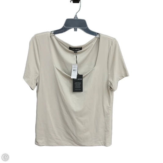 Top Short Sleeve By Loft In Beige, Size: Xl