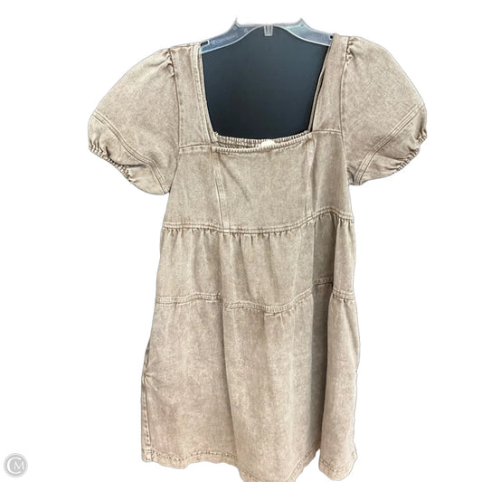 Dress Casual Midi By Altard State In Brown Denim, Size: L