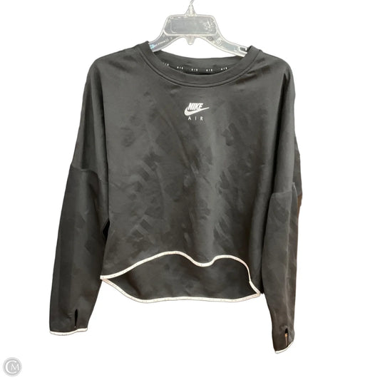 Athletic Top Long Sleeve Crewneck By Nike Apparel In Black, Size: M
