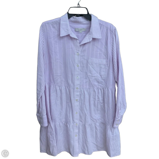 Dress Casual Midi By Loft In Purple, Size: L