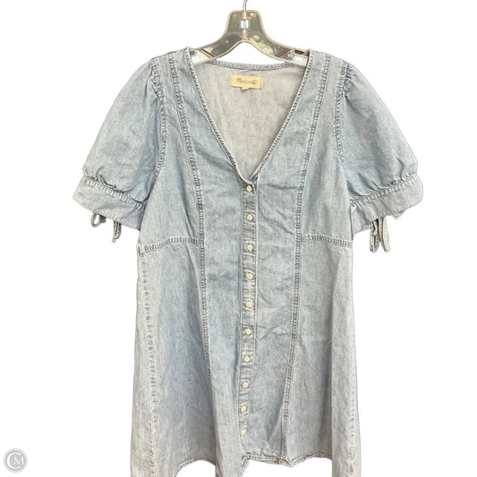 Dress Casual Midi By Madewell In Blue Denim, Size: L