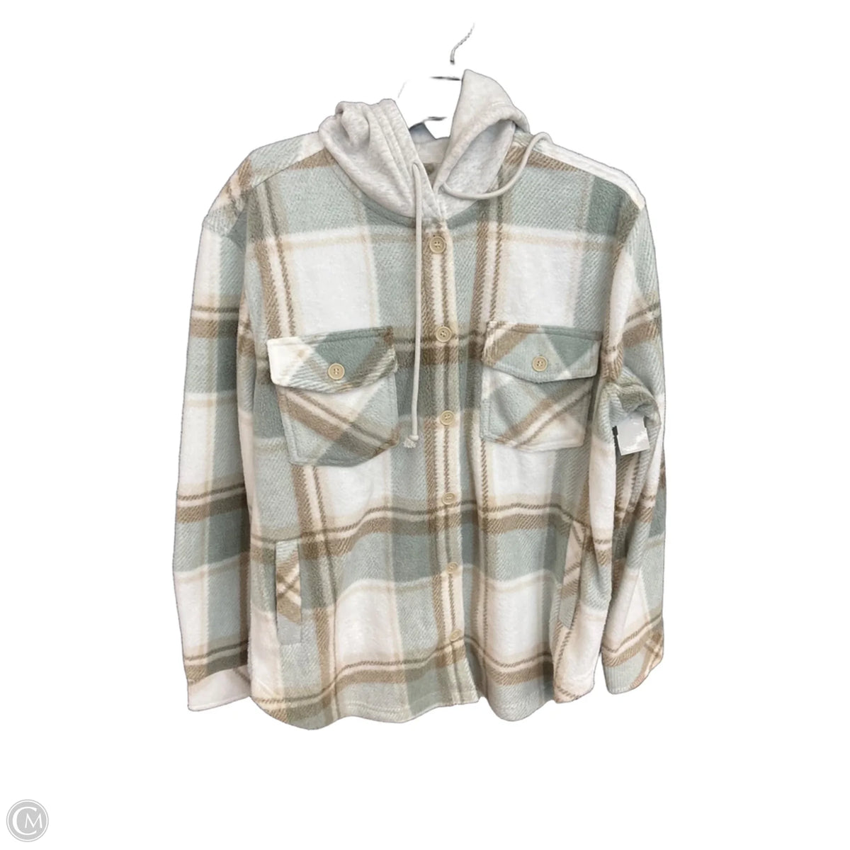 Jacket Shirt By Thread And Supply In Plaid Pattern, Size: M