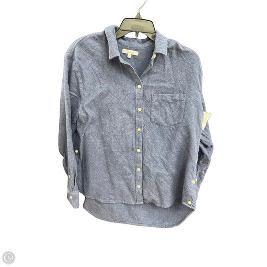 Blouse Long Sleeve By Madewell In Blue, Size: M