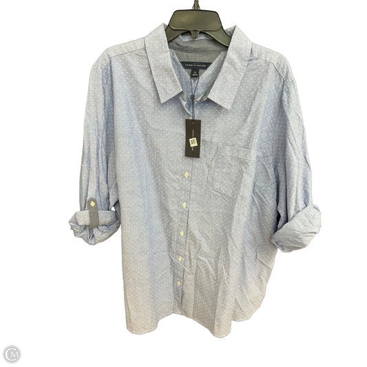 Blouse Long Sleeve By Tommy Hilfiger In Blue, Size: 2x