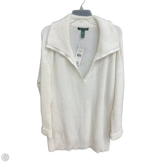 Sweater By Lauren By Ralph Lauren In Cream, Size: 1x