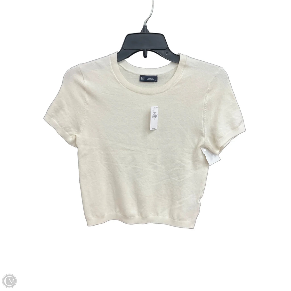 Top Short Sleeve By Gap In Cream, Size: M