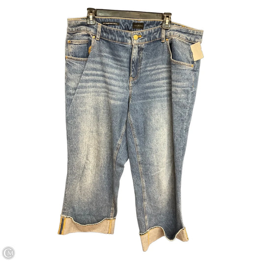 Jeans Straight By Talbots In Blue Denim, Size: 14