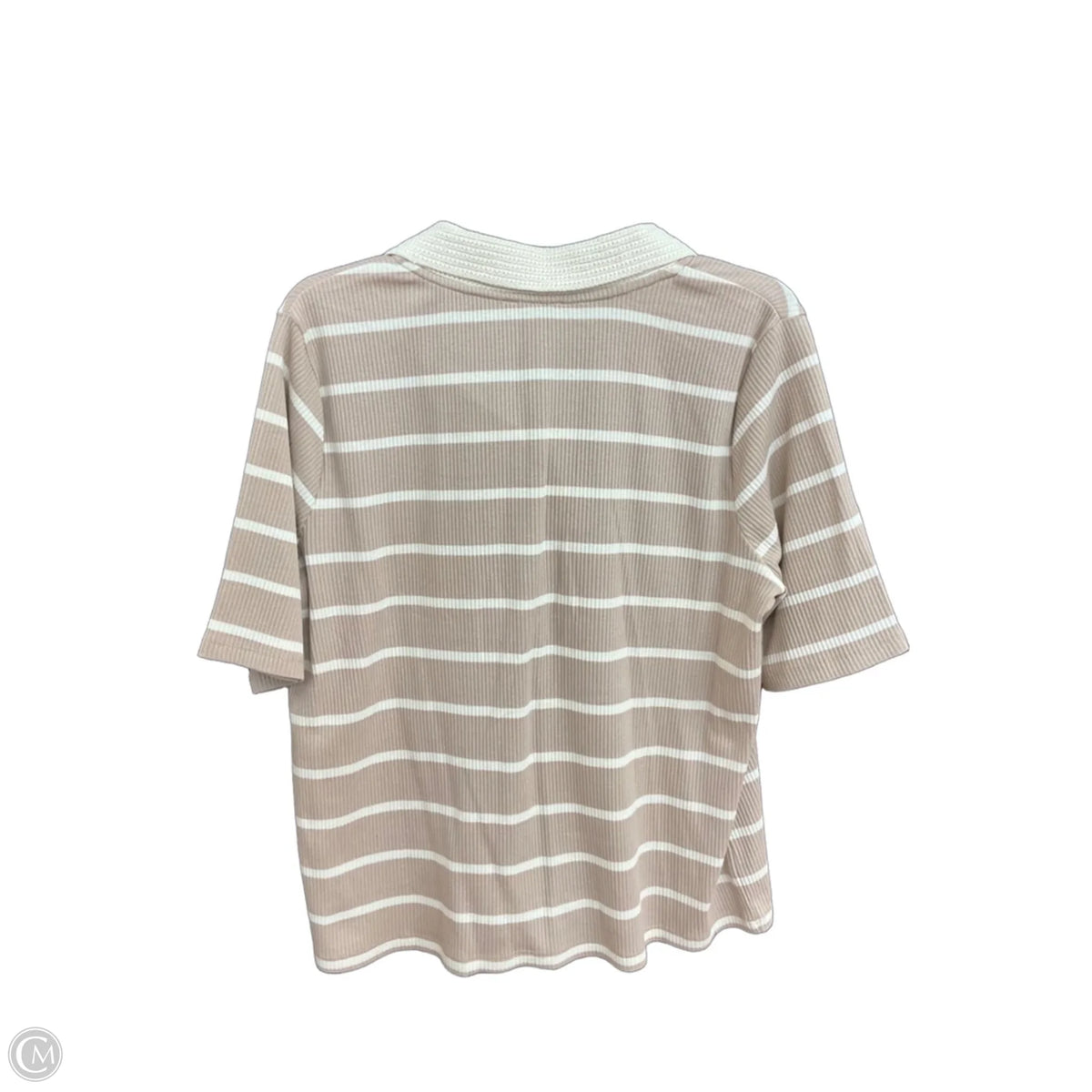 Top Short Sleeve By Talbots In Tan, Size: 1x