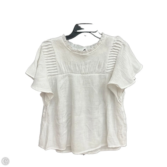Top Short Sleeve By Nanette Lepore In White, Size: Xl