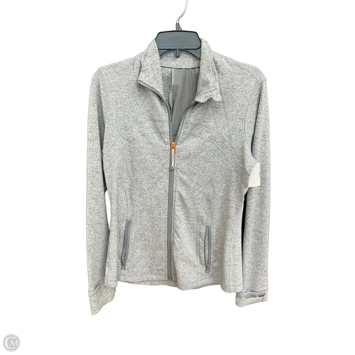 Athletic Jacket By Lululemon In Grey, Size: M