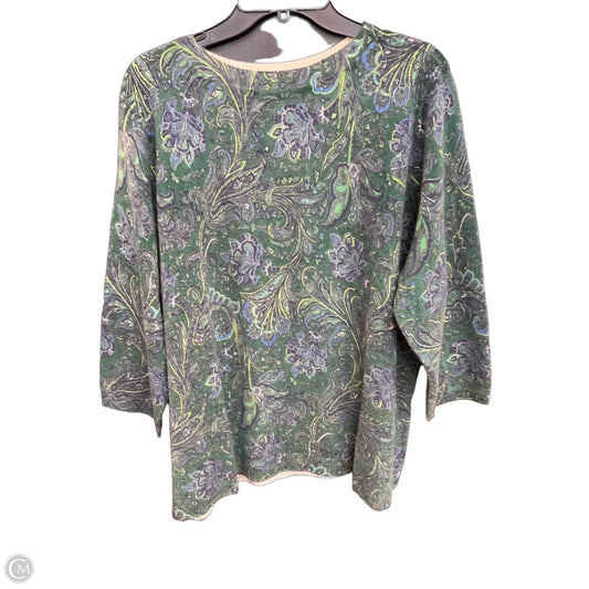 Sweater Cashmere By Talbots In Green, Size: 3x
