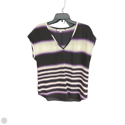 Top Sleeveless By Trina Turk In Purple & White, Size: M