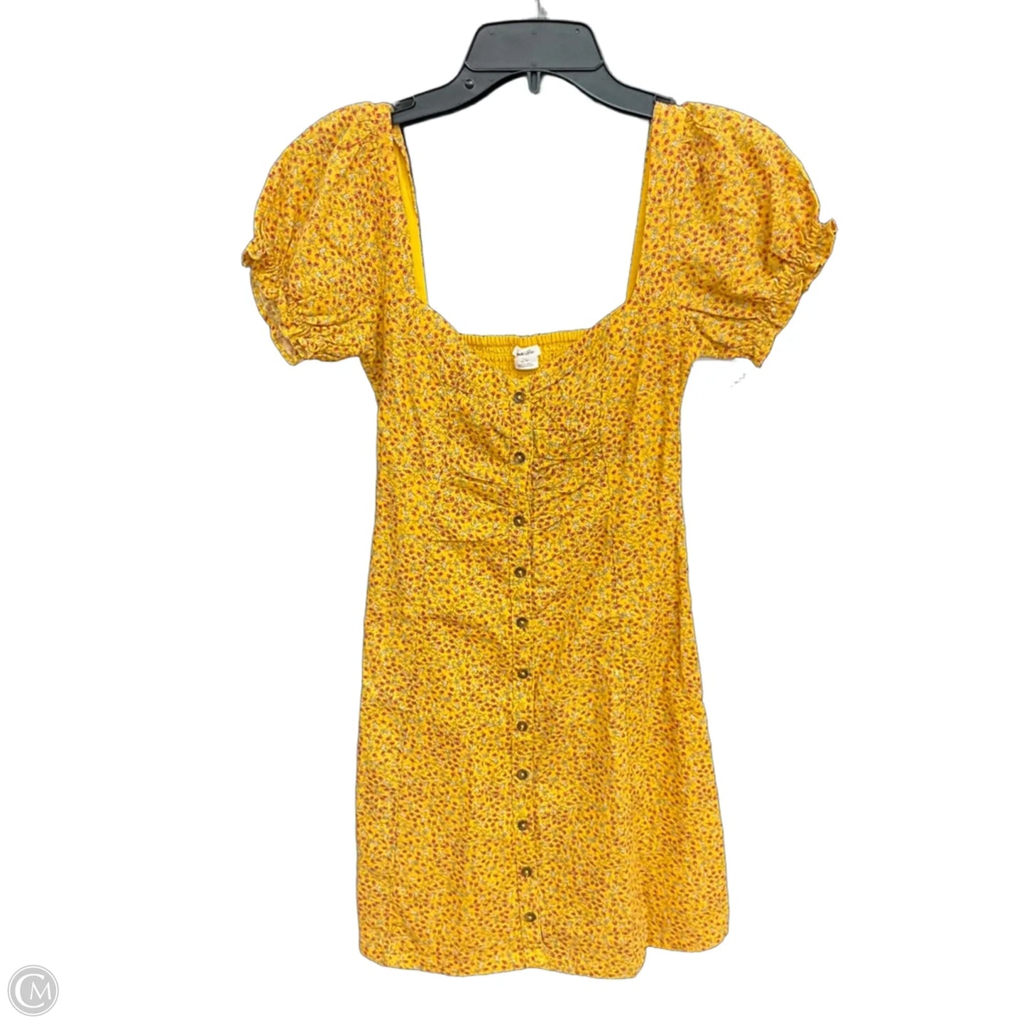Dress Casual Midi By Kimichi Blue In Yellow, Size: Xs