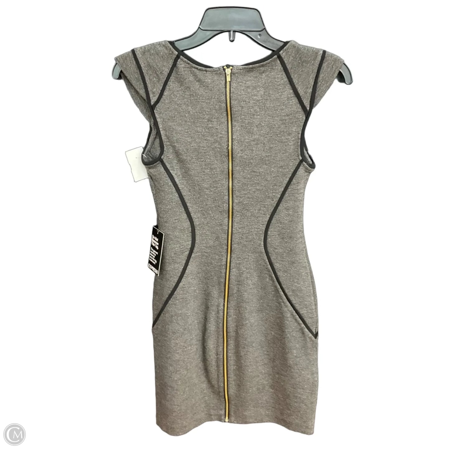 Dress Casual Midi By Express In Grey, Size: Xs