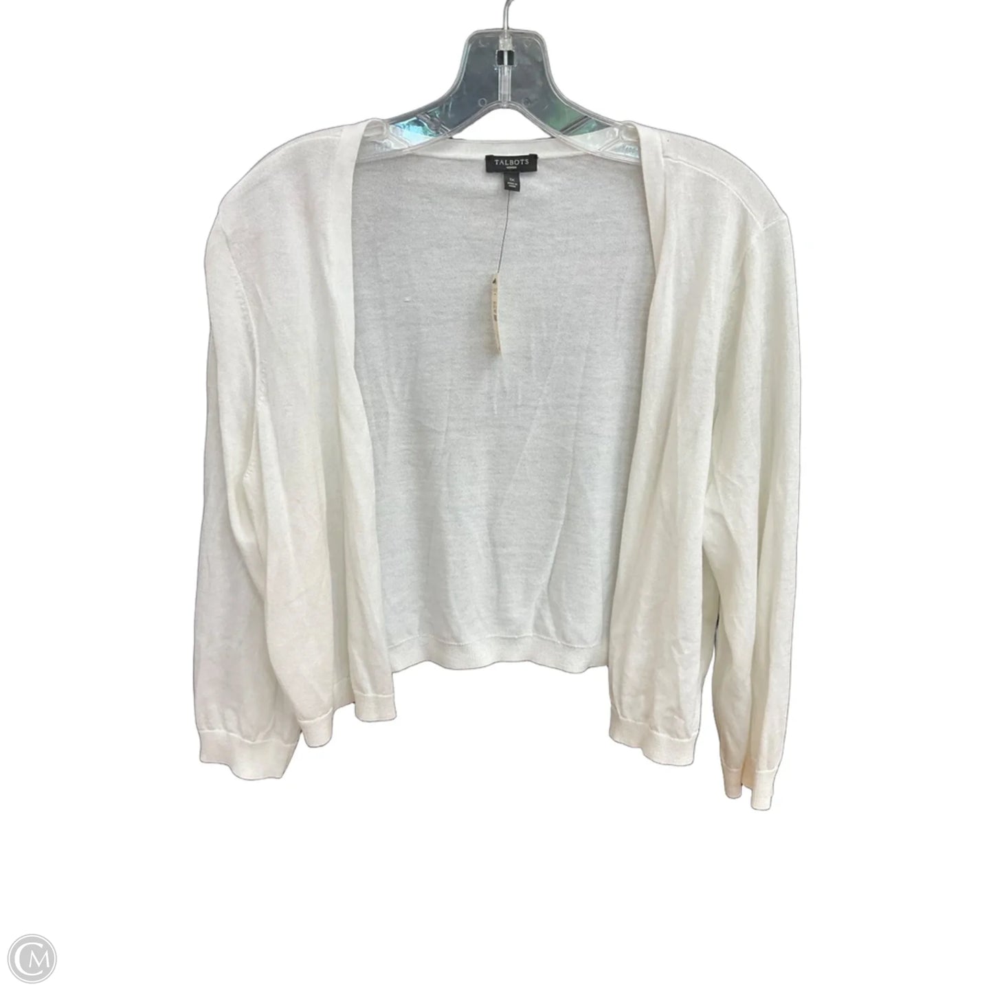 Cardigan By Talbots In White, Size: 1x