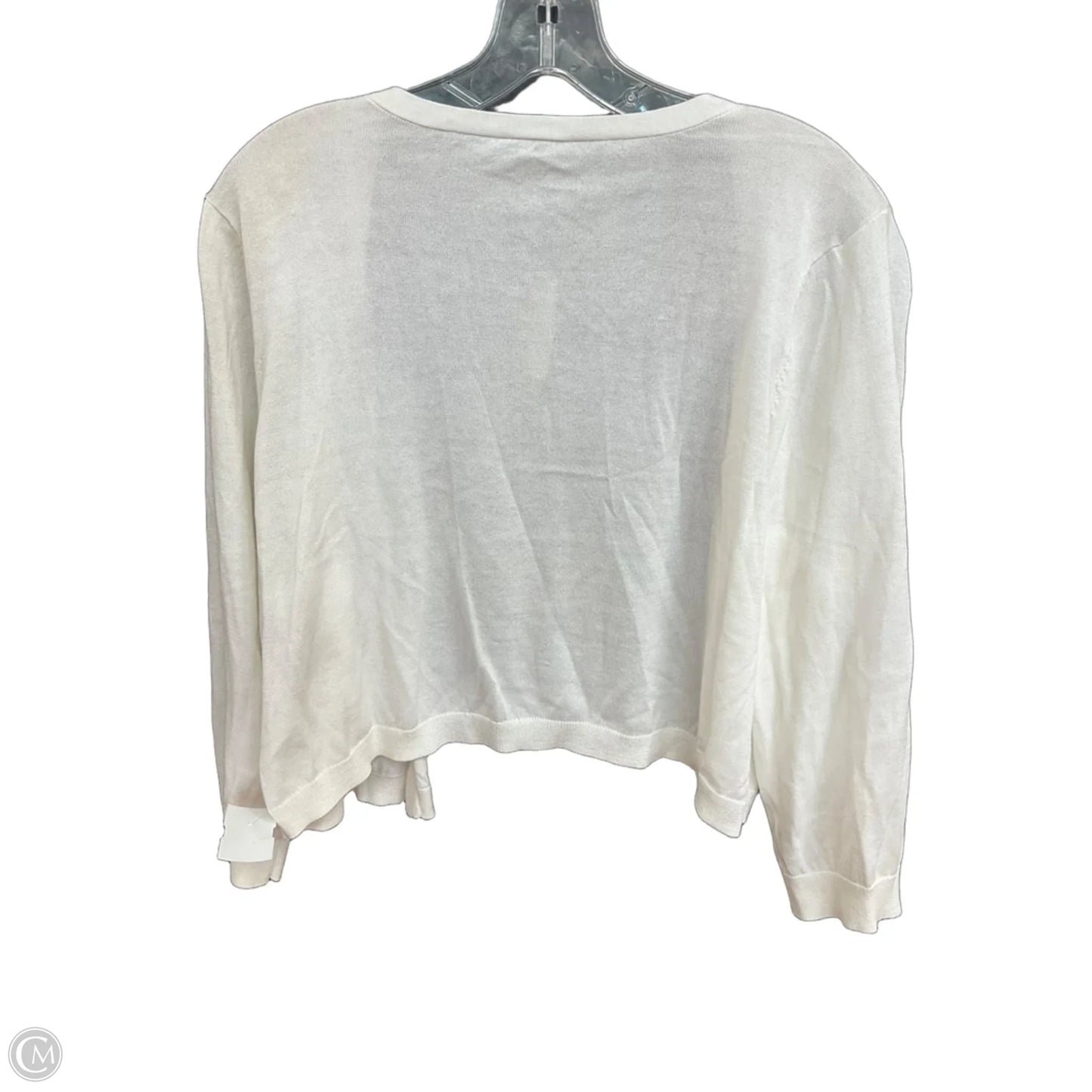 Cardigan By Talbots In White, Size: 1x