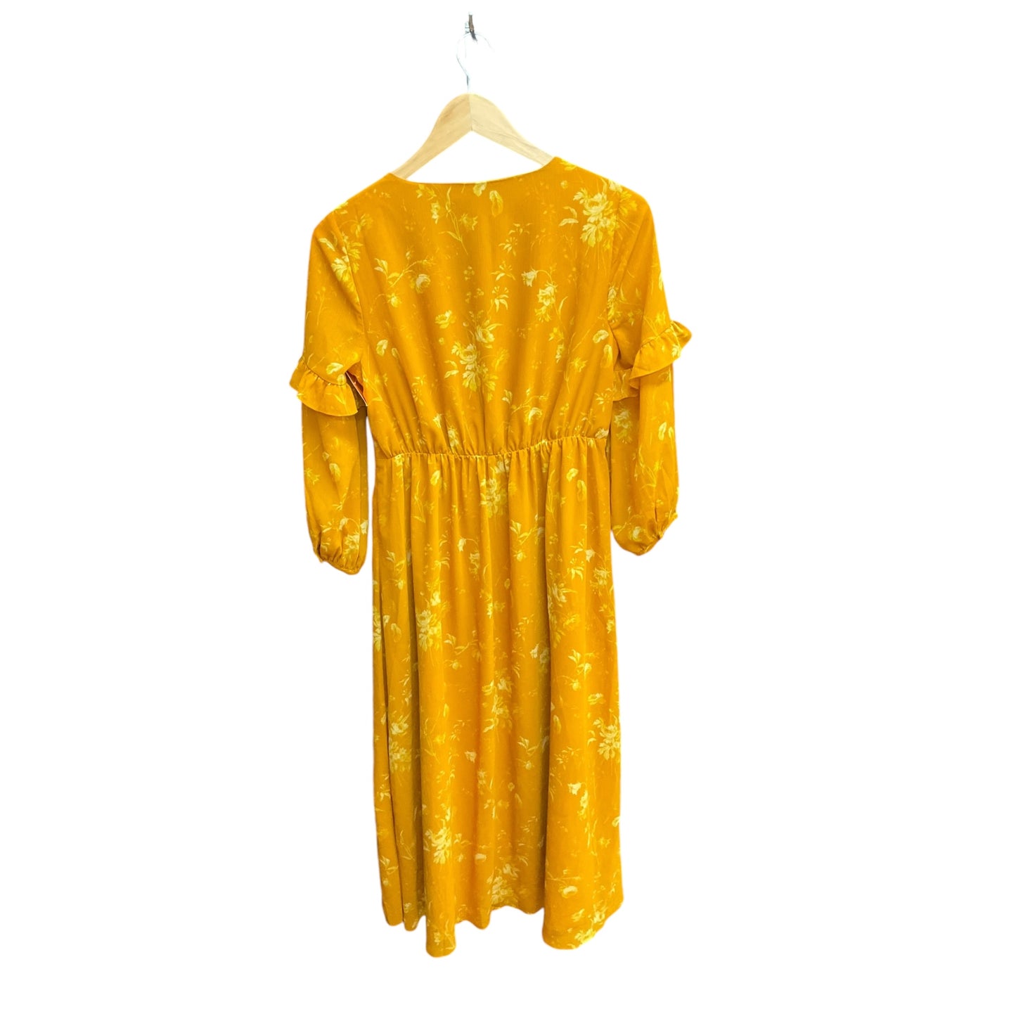 Dress Casual Midi By Madewell In Yellow, Size: Xs