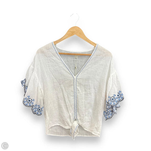 Top Short Sleeve By Max Studio In White, Size: Xs