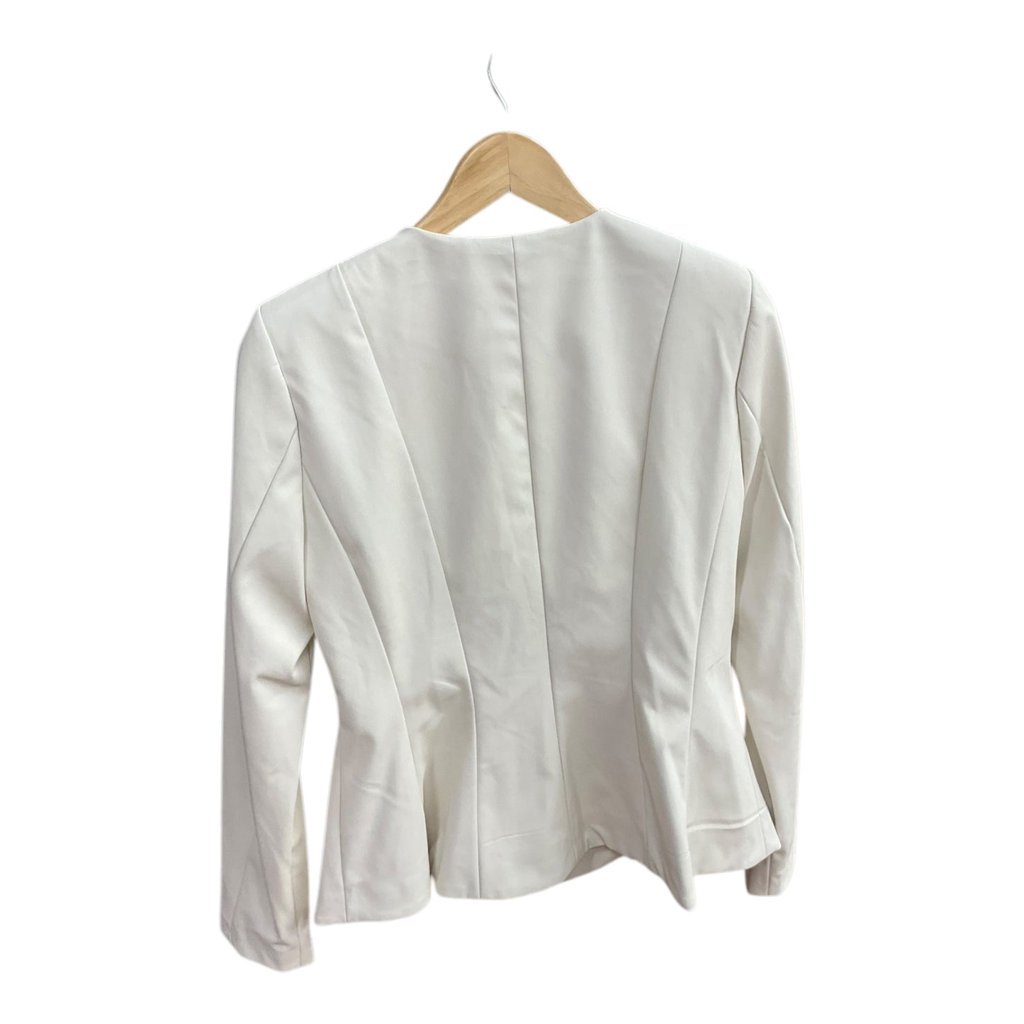 Jacket Moto Leather By Dkny In Cream, Size: M