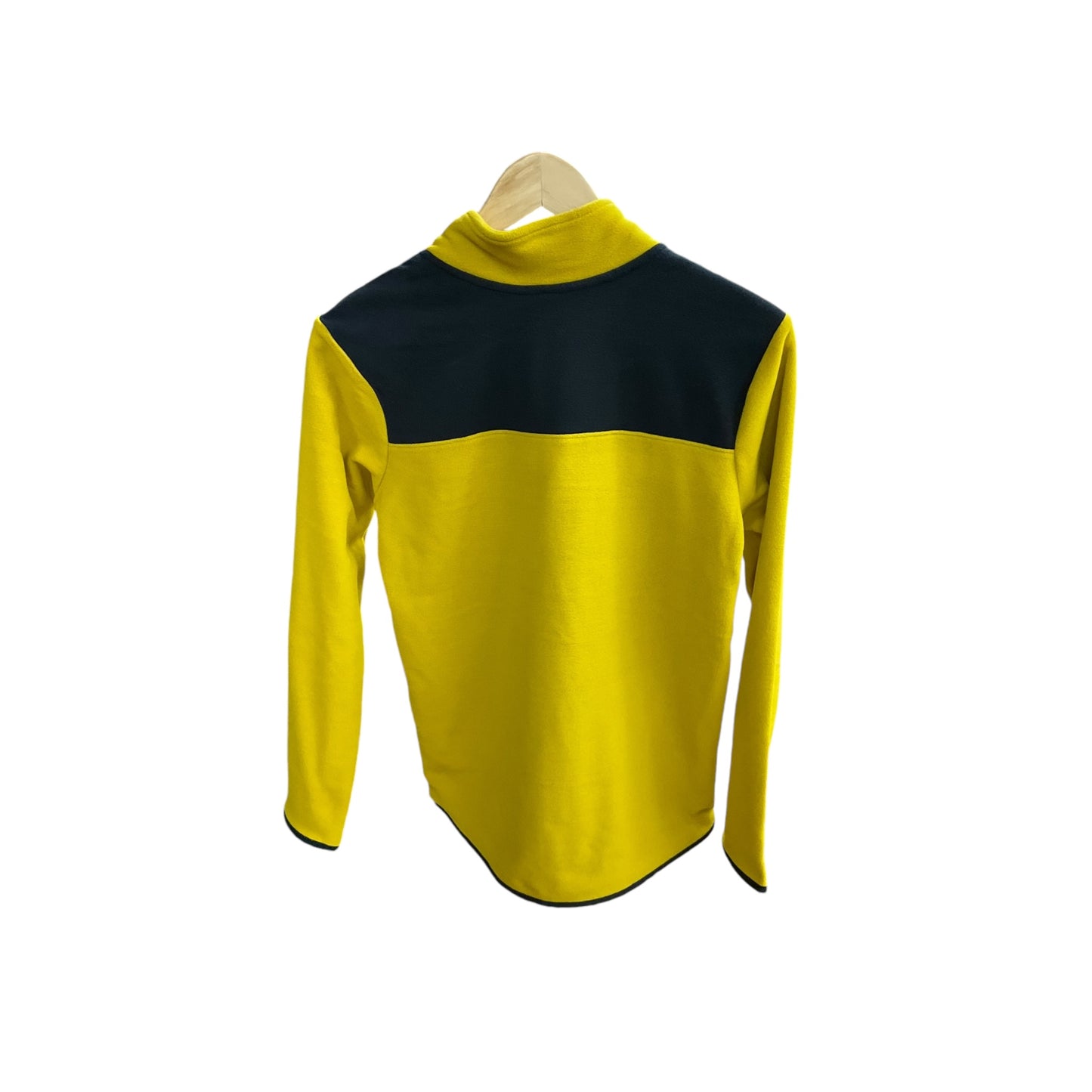 Athletic Top Long Sleeve Collar By The North Face In Yellow, Size: S