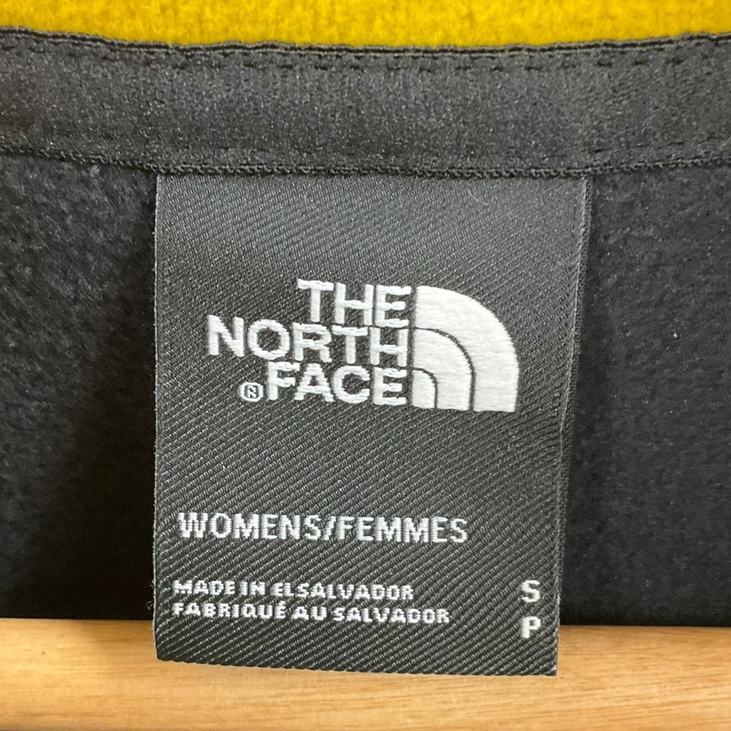 Athletic Top Long Sleeve Collar By The North Face In Yellow, Size: S