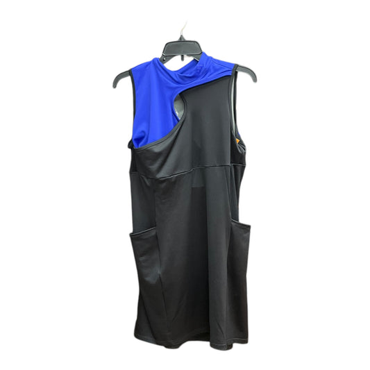 Athletic Dress By Adidas In Black & Blue, Size: M